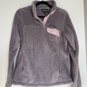 Patagonia Purple and Pink Fleece Pullover